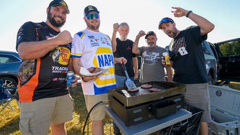 Fans grilling out at their campground