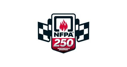 NFPA 250logo featuring a red shield with a flame icon above the text ‘NFPA 250’ and flanked by black-and-white checkered racing flags.”