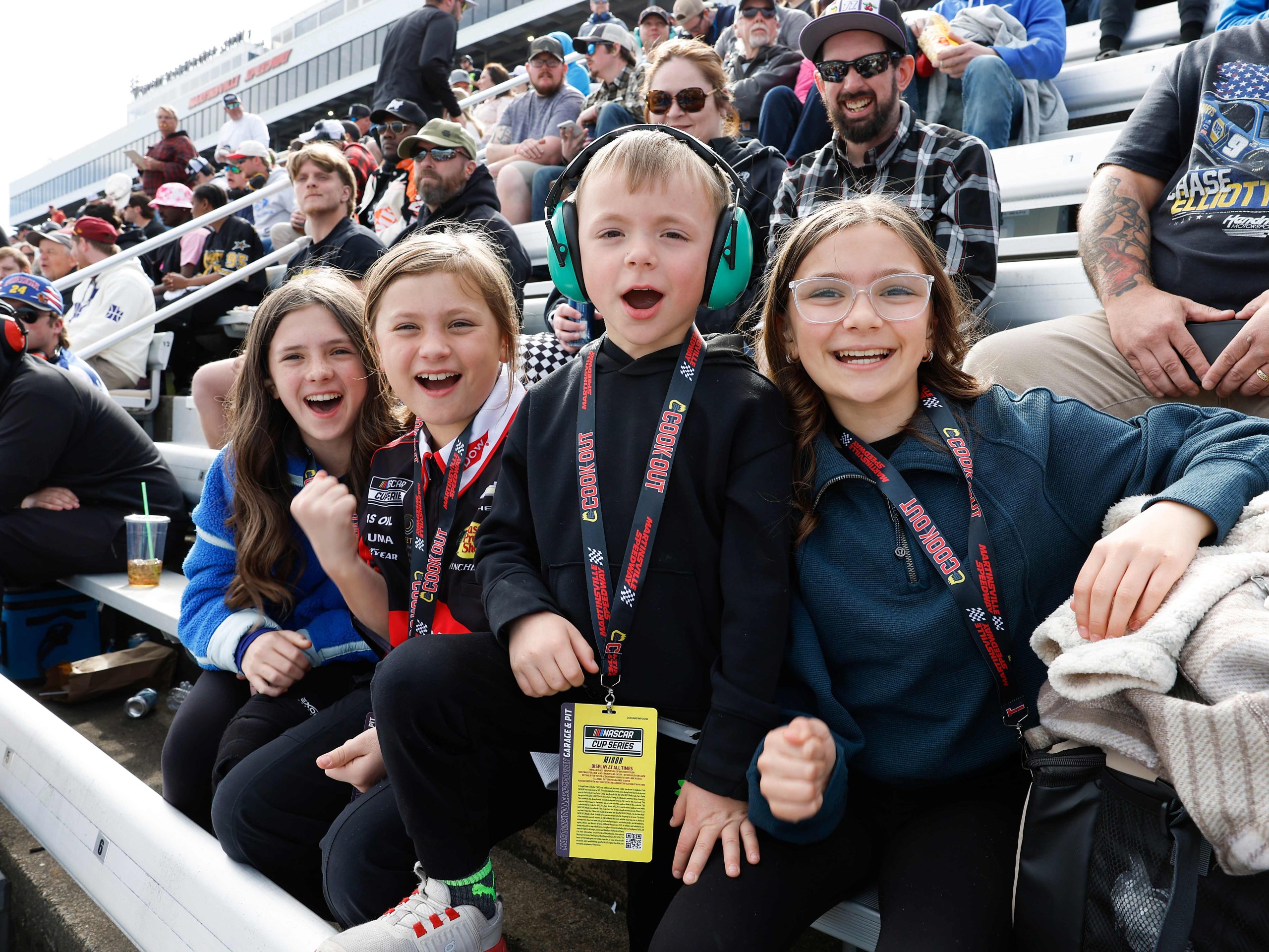 Family enjoying race day at Martinsville Speedway